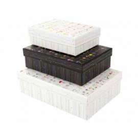 Scatole regalo FANTASIA FIORI IN RILIEVO set 3pz