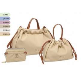 BORSA DONNA NajOleari SET 3pz COLORI ASSORTITI