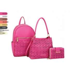 ZAINO DONNA NajOleari SET 3pz COLORI ASSORTITI