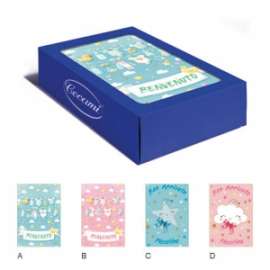 Biglietti Nascita FANTASIE ASSORTITE conf.12pz