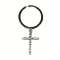 *OFFERTA PORTACHIAVI CROCE DIRITTA STRASS ARGENTO