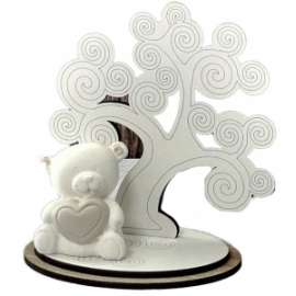 ORSETTO C/CUORE E ALBERO LEGNO 7cm