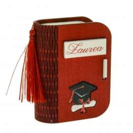 SCATOLINA LAUREA LIBRO 6x8cm 