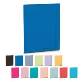 CARTELLETTE tintaUNITA c/ELASTICO 25x35 D1cm 16 COLORI .SK25 