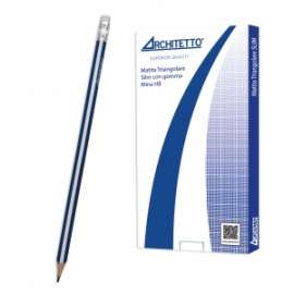 MATITA DISEGNO Architetto TRIANGOLARE SLIM HB C/GOMMA conf.12pz .61539