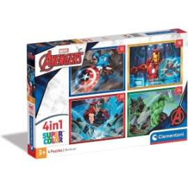 Giochi PUZZLE - 4 IN 1 MARVEL AVENGERS