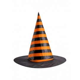 Halloween CAPPELLO STREGA A RIGHE ARANCIONI