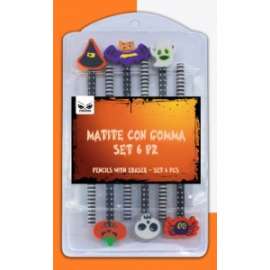 Halloween MATITE C/GOMMA SET 6pz