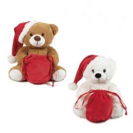 Peluche ORSO NATALE C/CAPPELLO  25cm