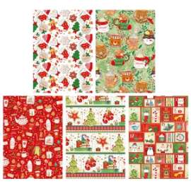 Carta Regalo Natale 70x100 VINTAGE B 10pz