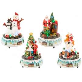 Villaggio Natale SOGGETTI ASSORTITI C/LUCI h.19,5cm