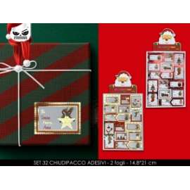 Chiudipacco Natale SOGGETTI NATALIZI ASSORTITI 24pz