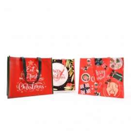 Shopper Natale TNT FANTASIA 43x37x15cm conf.12pz