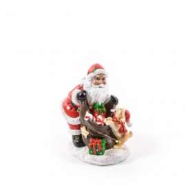 BABBO NATALE CON PACCHETTI 16cm