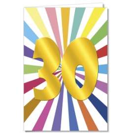 Biglietti Auguri 30 ANNI RAINBOW Conf.6pz