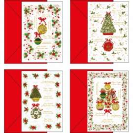 Biglietti Natale 11,7x17cm MULTILINGUE conf.12pz