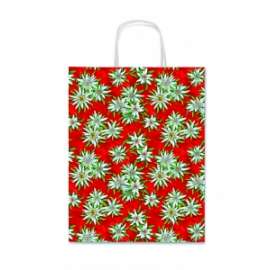 Shopper Carta Natale 26x34,5x12 FIORI conf.10pz