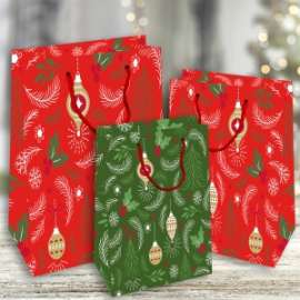 Shopper Natale JINGLE BELLS 18x23x11 conf.10pz