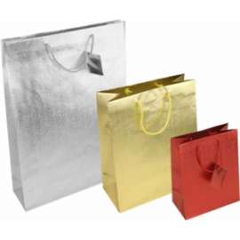 Shopper Natale GOFFRATO 13x5x16 ROSSO/ORO/ARG. conf.10pz 