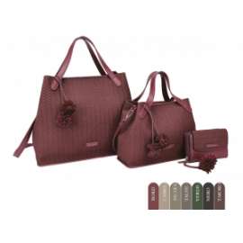 BORSA DONNA SET 3pz COLORI ASSORTITI