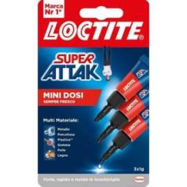 LOCTITE SUPER ATTAK Mini Dosi 3x1gr