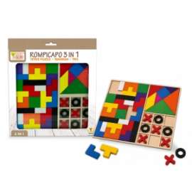 Giochi ROMPICAPO IN LEGNO 3 IN 1