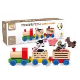 Giochi IN LEGNO  TRENINO FATTORIA
