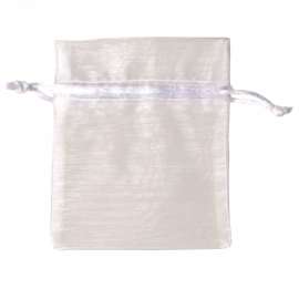 SACCHETTO ORGANZA 8x10 C/TIRANTE COL. BIANCO
