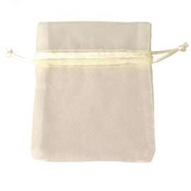 SACCHETTO ORGANZA 8x10 C/TIRANTE COL. CREMA