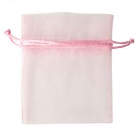 SACCHETTO ORGANZA 8x10 C/TIRANTE COL. ROSA