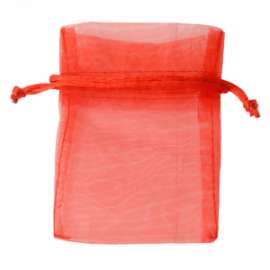 SACCHETTO ORGANZA 8x10 C/TIRANTE COL. ROSSO