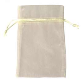 SACCHETTO ORGANZA 10x15 C/TIRANTE COL. CREMA