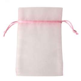 SACCHETTO ORGANZA 10x15 C/TIRANTE COL. ROSA