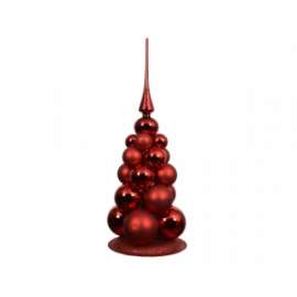 ADDOBBO DA  APPOGGIO C/SFERE ROSSE Diam 4cm
