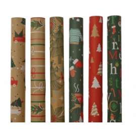 Carta Regalo Natale ROTOLI FANTASIE ASSORTITE 70x200cm