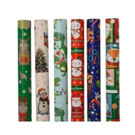 Carta Regalo Natale ROTOLI FANTASIE ASSORTITE 70x200cm