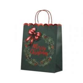 Shopper Natale FANTASIA MERRY XMAS h16cm