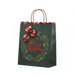 Shopper Natale FANTASIA MERRY XMAS h23cm