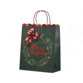 Shopper Natale FANTASIA MERRY XMAS h32cm