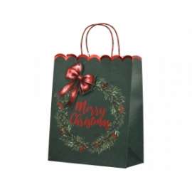 Shopper Natale FANTASIA MERRY XMAS h38cm