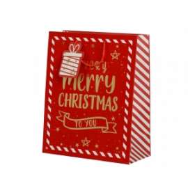 Shopper Natale FANTASIA ROSSA h23cm
