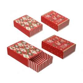 SCATOLETTE RETTANGOLARI NATALIZIE  Set 2pz