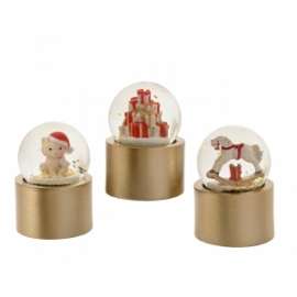 SFERE ACQUA SOGGETTI ASSORTITI C/BASE ORO CHIARO