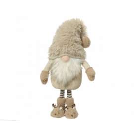 GNOMO BEIGE/CREMA C/GAMBE TELESCOPICHE h.60cm