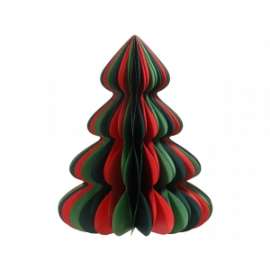 ALBERO IN CARTA VERDE E ROSSO diam.48cm