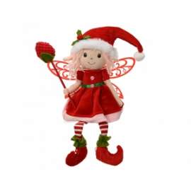 BAMBINA  C/VESTITO ROSSO h.35cm