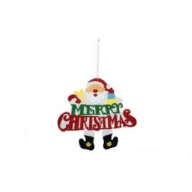Addobbo IN FELTRO C/SCRITTA C/BABBO NATALE 60262