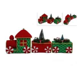 TRENINO 48cm VERDE/ROSSO 3pz .93165