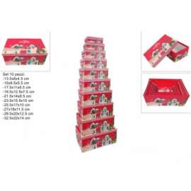 Scatole Natale SCENARIO NATALIZIO Set 10pz .97887