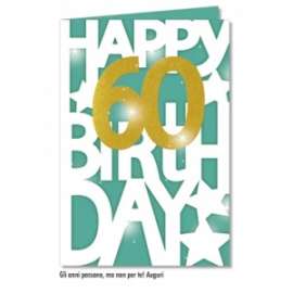 Biglietti Compleanno 60 ANNI conf.6pz